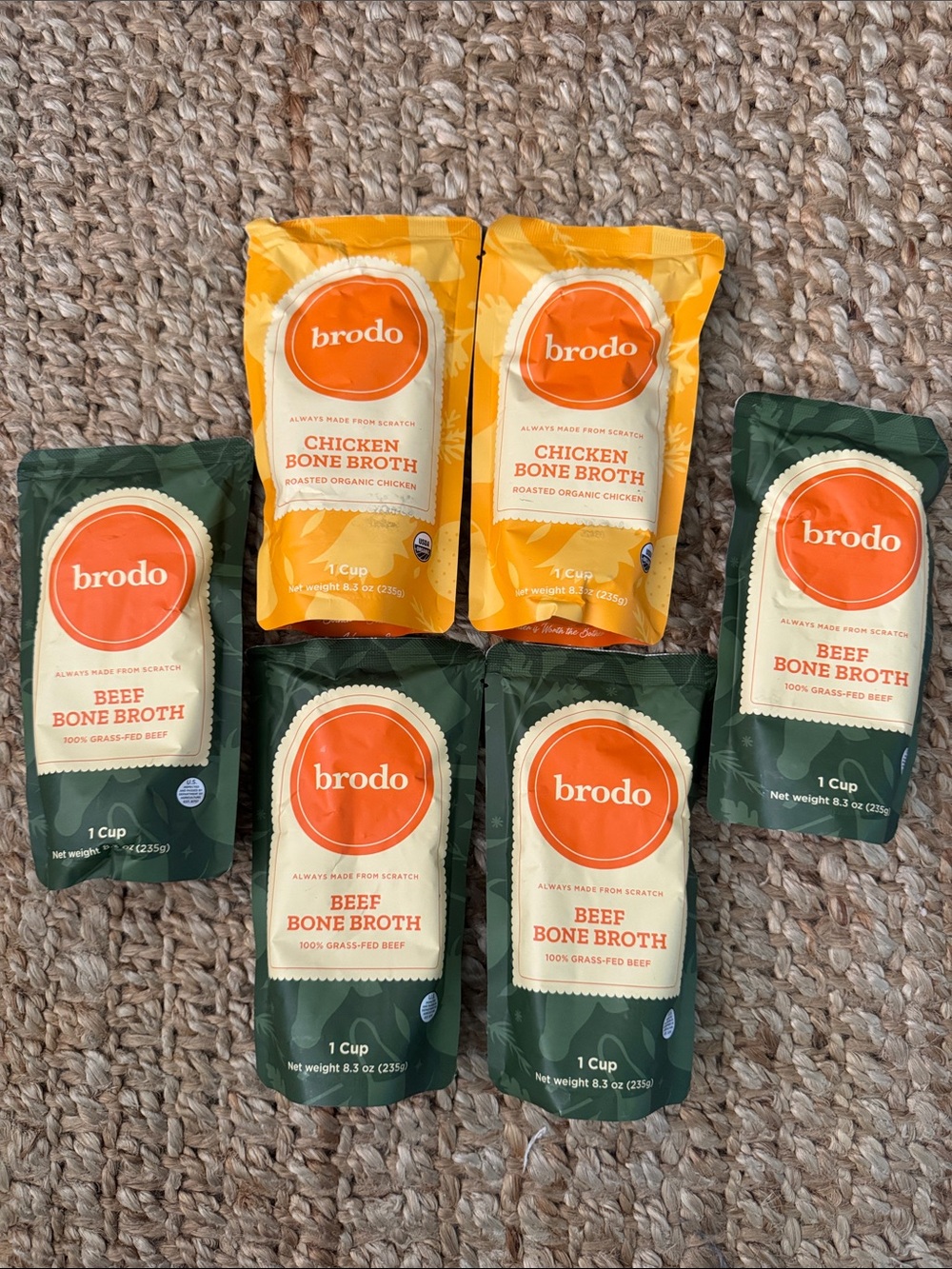 New brodo beef broth and chicken broth bundle of 6